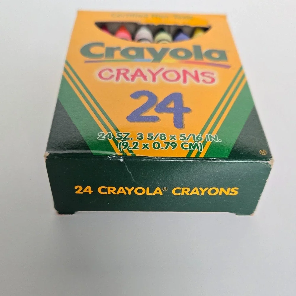 Vintage Binney & Smith‎ 1997 Crayola Crayons Box Of 24 USA Made Goldenrod NEW